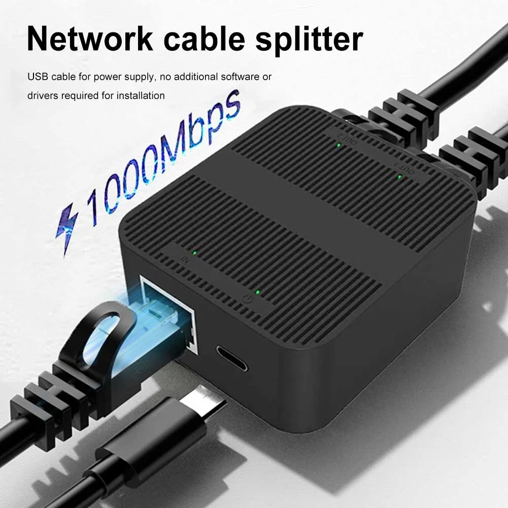 RJ45 기가비트 이더넷 스위치 분배기 1000Mbps 네트워크 케이블 선택기 PC 노트북 TV 박스 라우터용 미니 네트워크 스위치