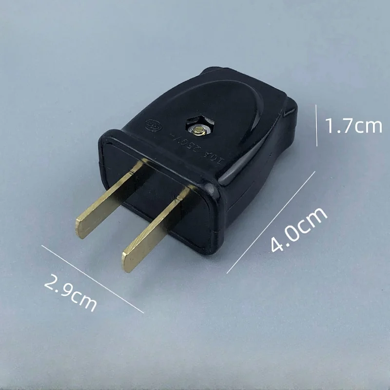 US 2 Pin AC Power Plug Adapter with Rewireable Extension Cord, plug adapter, plug outlet extender, ac adapter, power extension plug, power plug connector, extension sockets