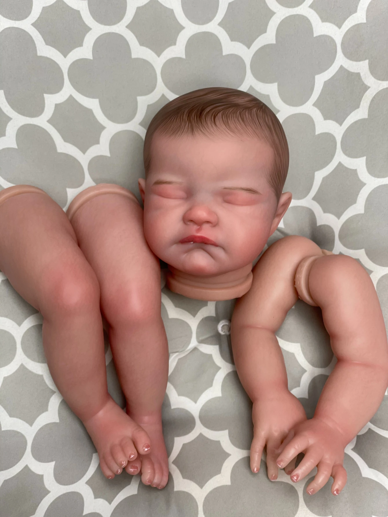 

20 Inch August Painted Doll Reborn Kits By David Weisi Handmade Soft Bebe Newborn DIY Doll Kits