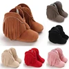 Fashionable Tassel Baby Boots for Boys and Girls Fashionable and Popular Western Denim Midsole Boots 0-18 Months Walking Shoes 1