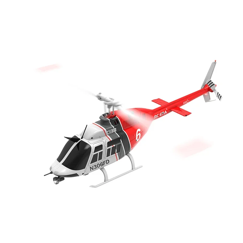 RC ERA C138 Bell 206 1:33 Six channel single rotor aileron free fixed altitude version aircraft model toy helicopter 5