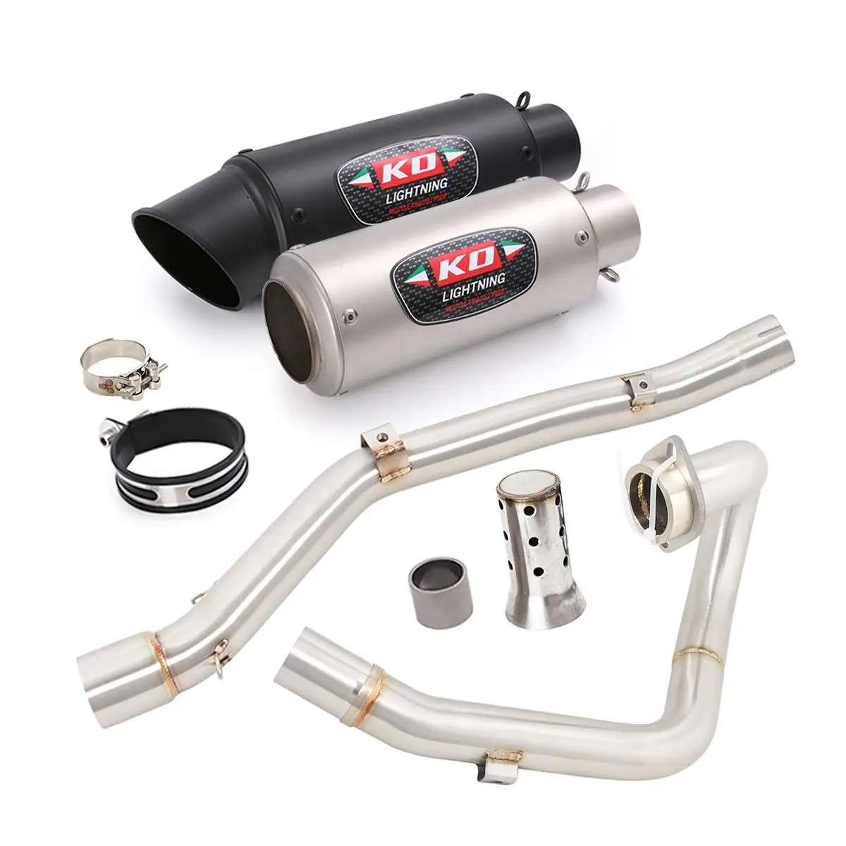 

For SUZUKI DR-Z400 S E DRZ400 SM 2000-2022 Full Exhaust System Muffler Escape With DB Killer Front Mid Connect Tube Slip On 51mm