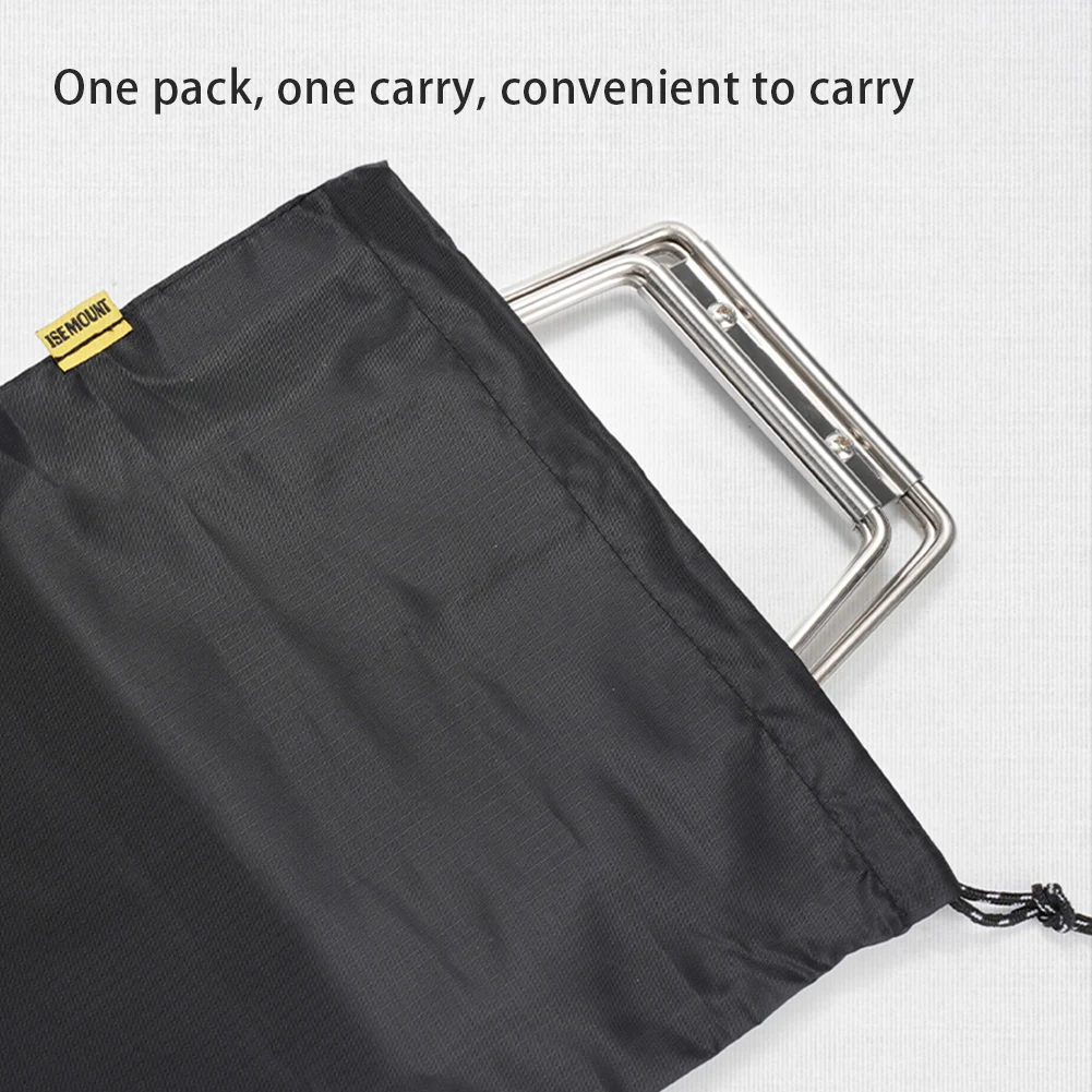 Aluminum Alloy Box Stand with Storage Bag Outdoor Storage Box Shelf Ice Box Foldable Support Shelf for Outdoor Picnic Fishing