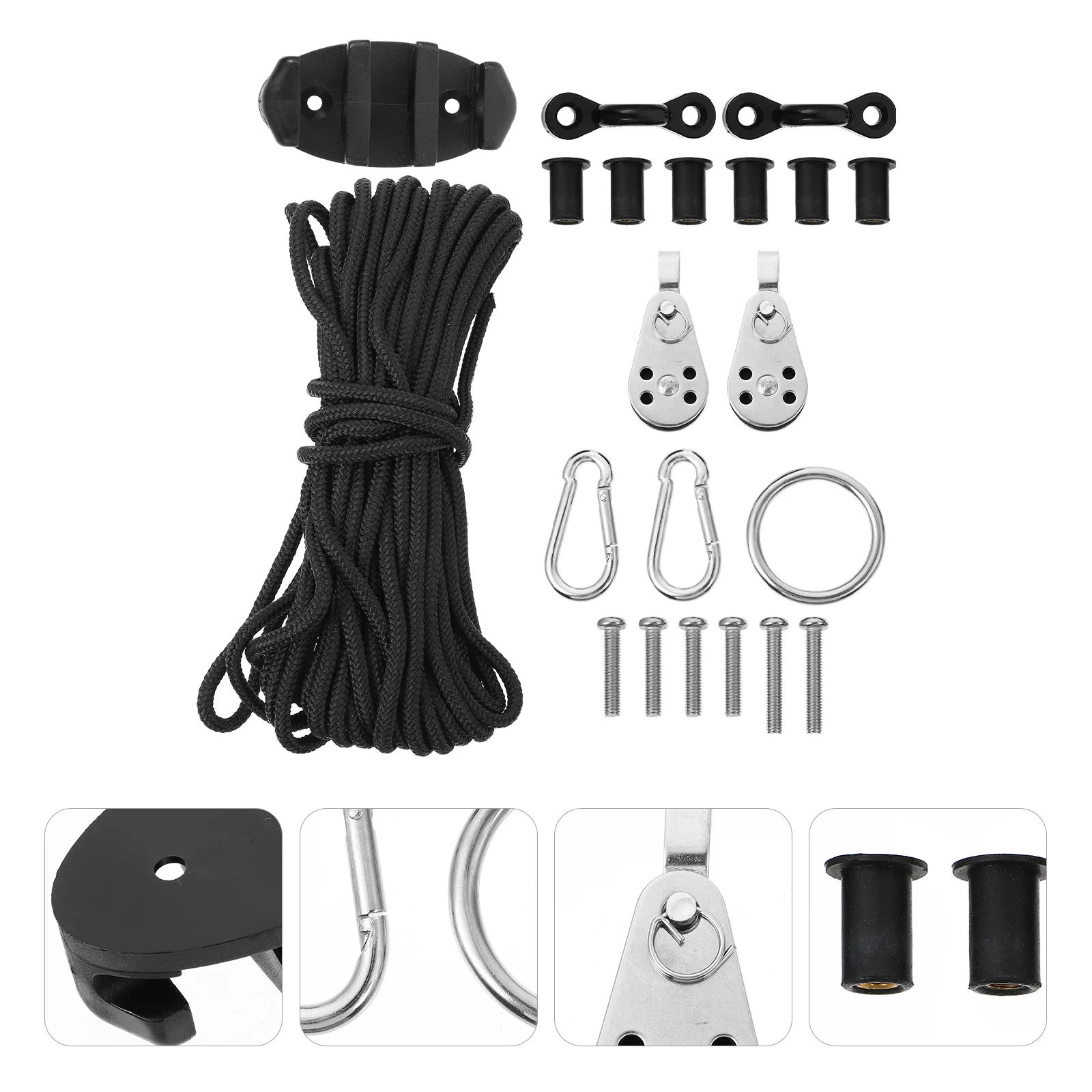 Kit de Kayak avec Injecteur, Accessoire de Pêche, Canoë, Chariot, Boucle de Pont