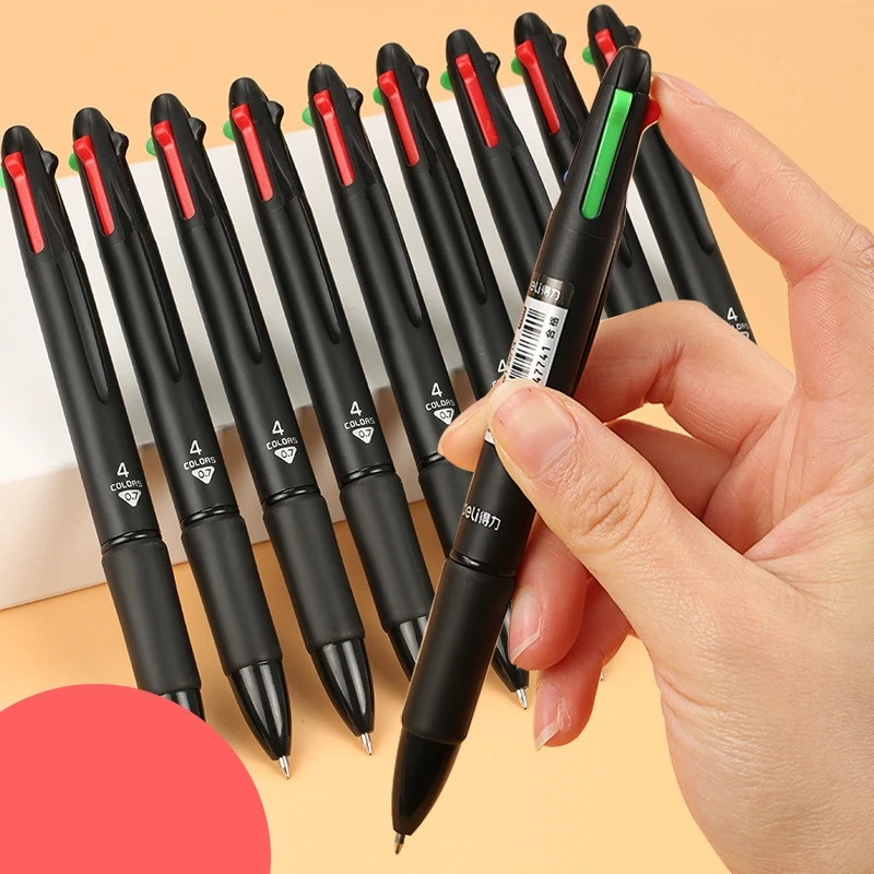 

1Pcs 4 in 1 MultiColor Pen Ballpoint Pen Colorful Retractable Ballpoint Pens Multifunction Pen For Marker Writing Stationery