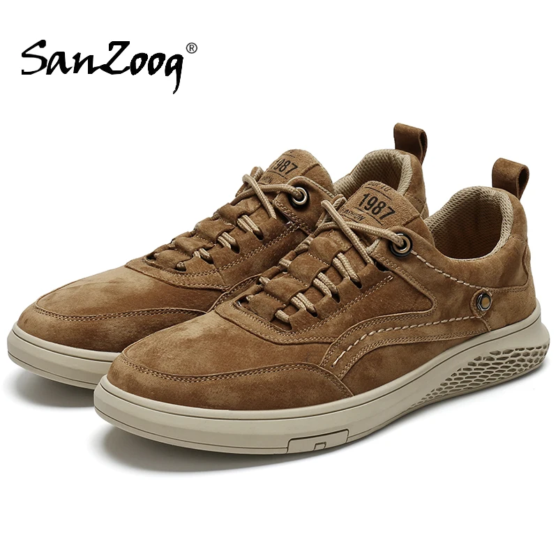 

Spring Autumn Men Leather Casual Shoes Sneakers Classic Fashion Brand Flats
