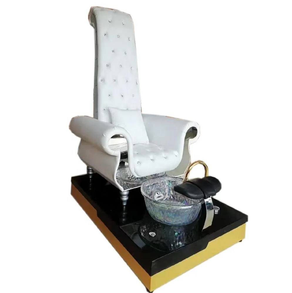 2019 Latest Hot Sale Top Luxuary Black & Silver Spa Chair Pedicure Chair With Sink & Lights 3 Years Warranty day at the fair rocking chair years 1 cd