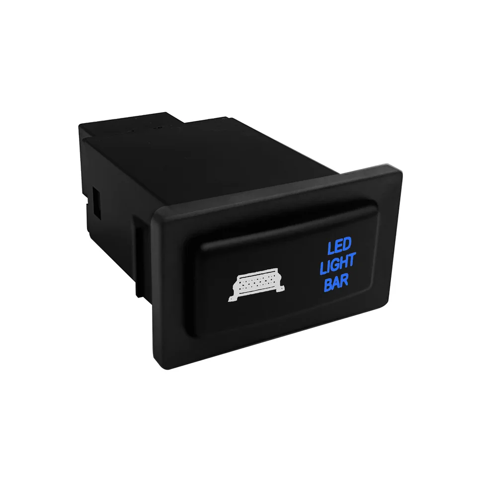 APIELE Interruptor De Botón De Barra De Luz LED, Encendido Y Apagado, SPST, Acero Inoxidable 10A