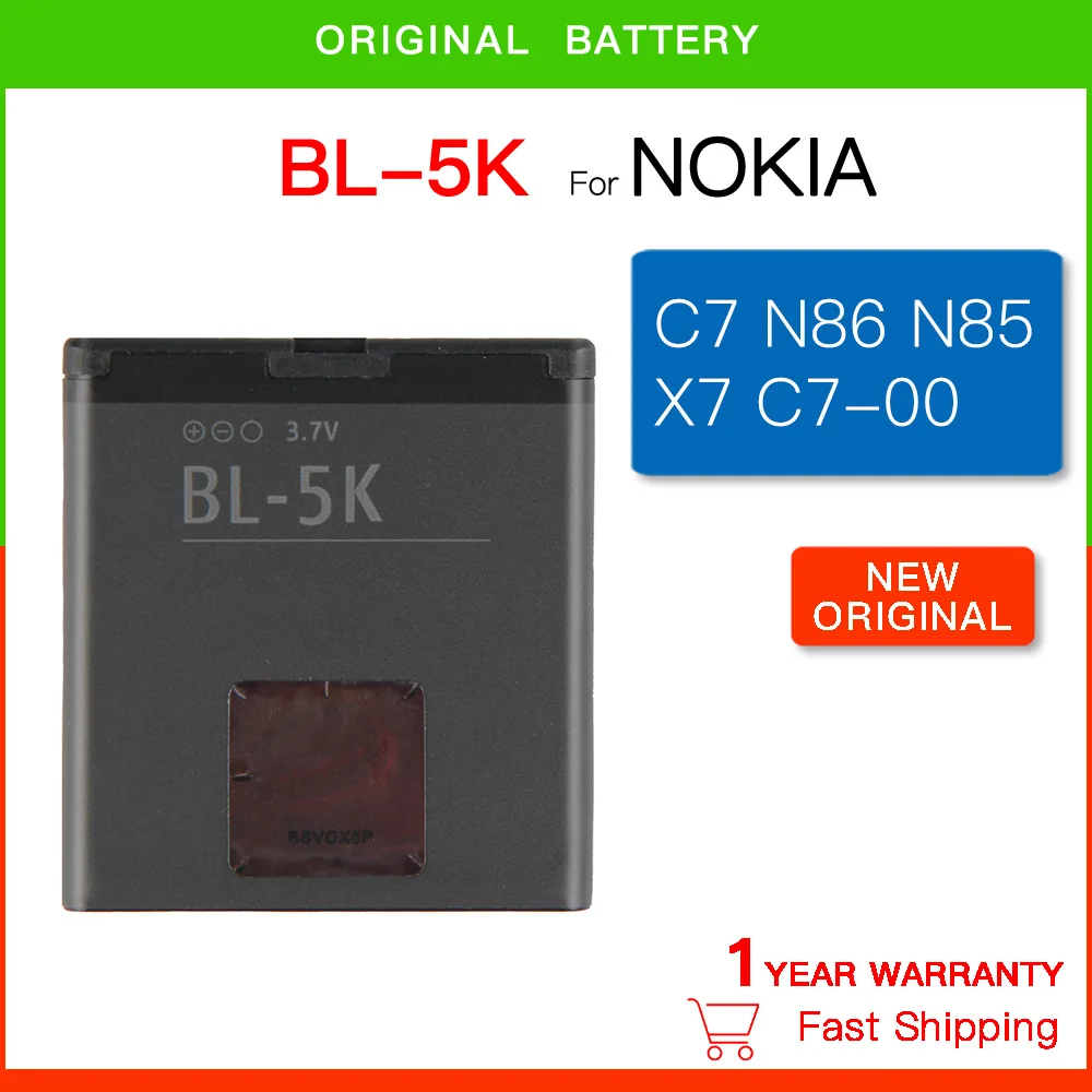 Batteria Ricaricabile 1200Mah Bl-5K Batteria Per Nokia N85 N86 N87 8Mp 2610S 701 C7 X7 C7-00 Batteria Bl5K Batteria