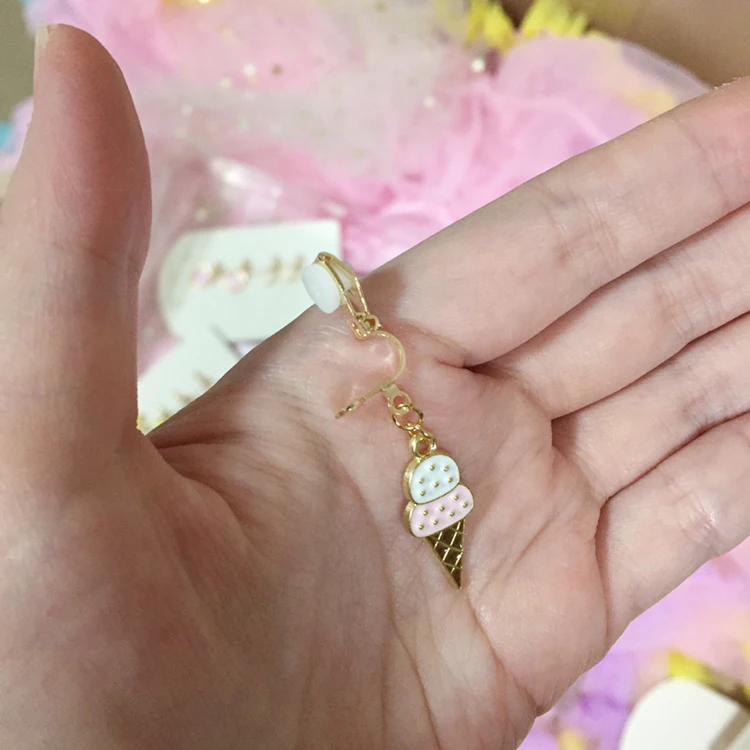 Pendientes de Clip de mariposa de gato blanco para niños y niñas, joyería sin perforaciones, 2 pares por juego, recién llegados