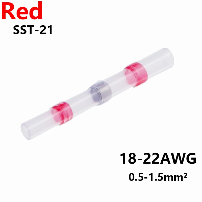 5/10/20/30/50pcs wire connectors Solder Seal Wire Connectors 3:1 Heat Shrink Insulated Electrical Wire Terminals Butt Splice Waterproof