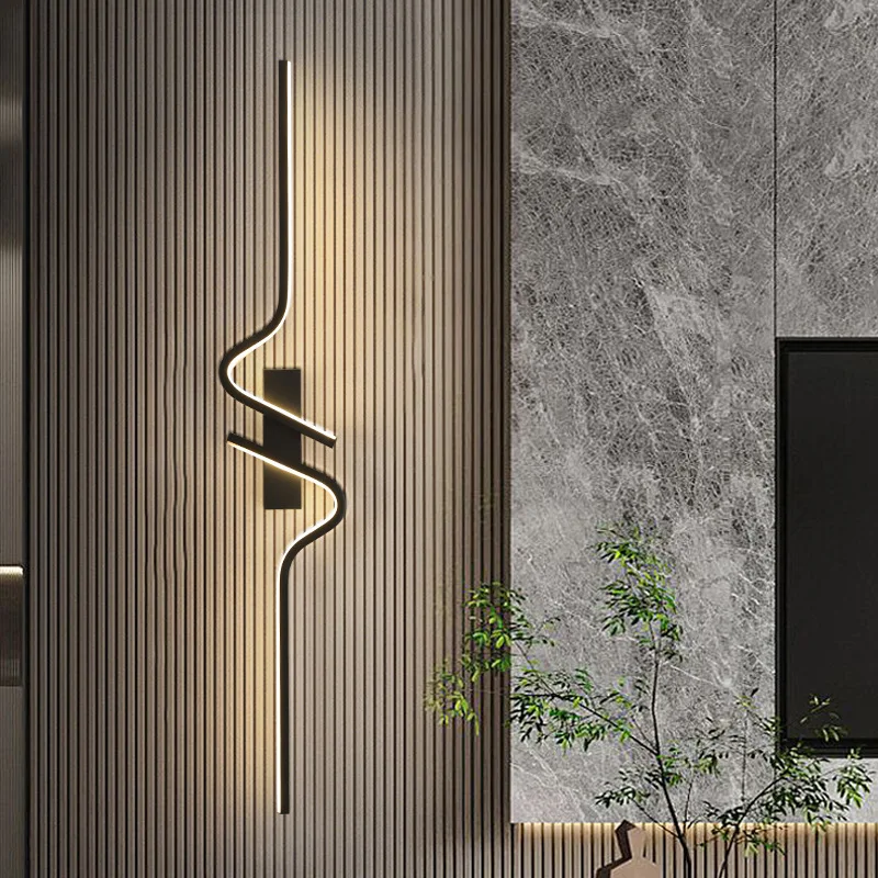 

LED Wall Lamp Modern Creative Strip LED Light Minimalist Ceiling Sconces Living Room LED Design Sofa Room Decor Indoor Lighting
