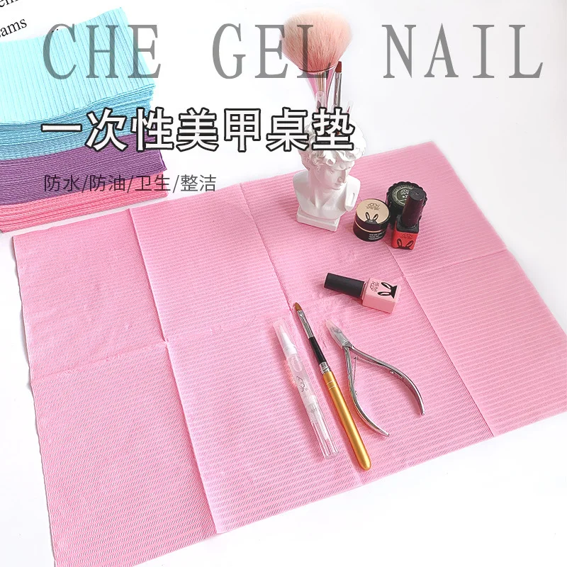 

125Pcs Nail Art Table Mat Disposable Clean Pads Beauty For Nails Care Polish Waterproof Tablecloths Manicure Tool Lint Paper
