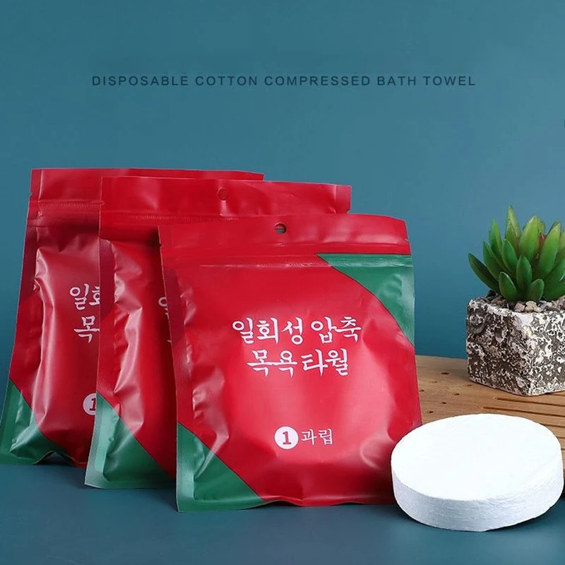 Disposable Compressed Bath Towel White Ultra Thick Shower Towels Soft