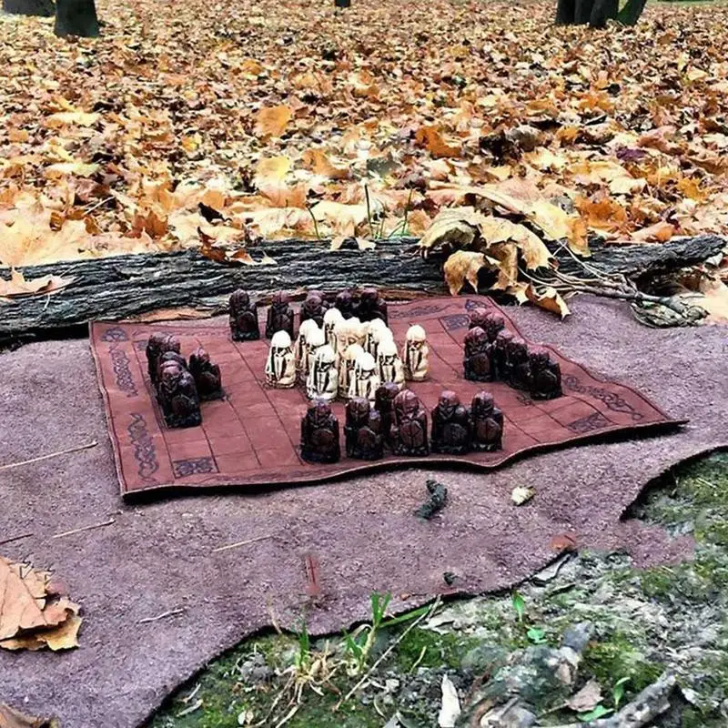 Chess Boards For Adults Tabletop Chess Board War Game Board Game Asymmetric Viking Chess Strategy Games Chess Gifts Party 5