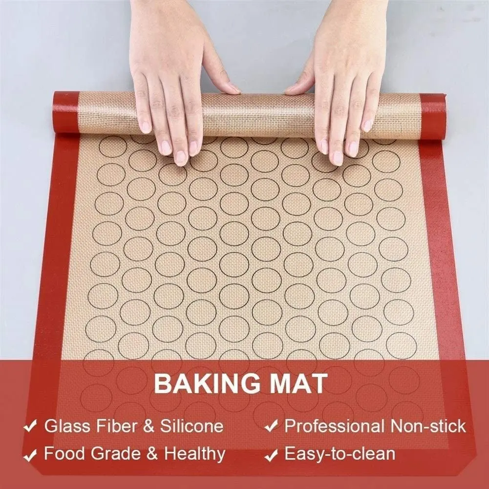 60/40/30cm Silicone Baking Mat Macaroon Cookie Pad Dough Rolling Mat Non-Stick Oven Sheet Liner Pastry Tools Kitchen Accessories