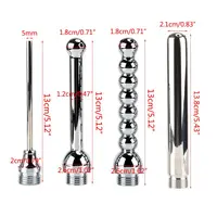 Stainless Steel Shower Bidet Faucet Rushed Anal Douche Portable Shower Cleaning Enemator Enema Metal Anal Cleaner Butt Plugs Tap 2