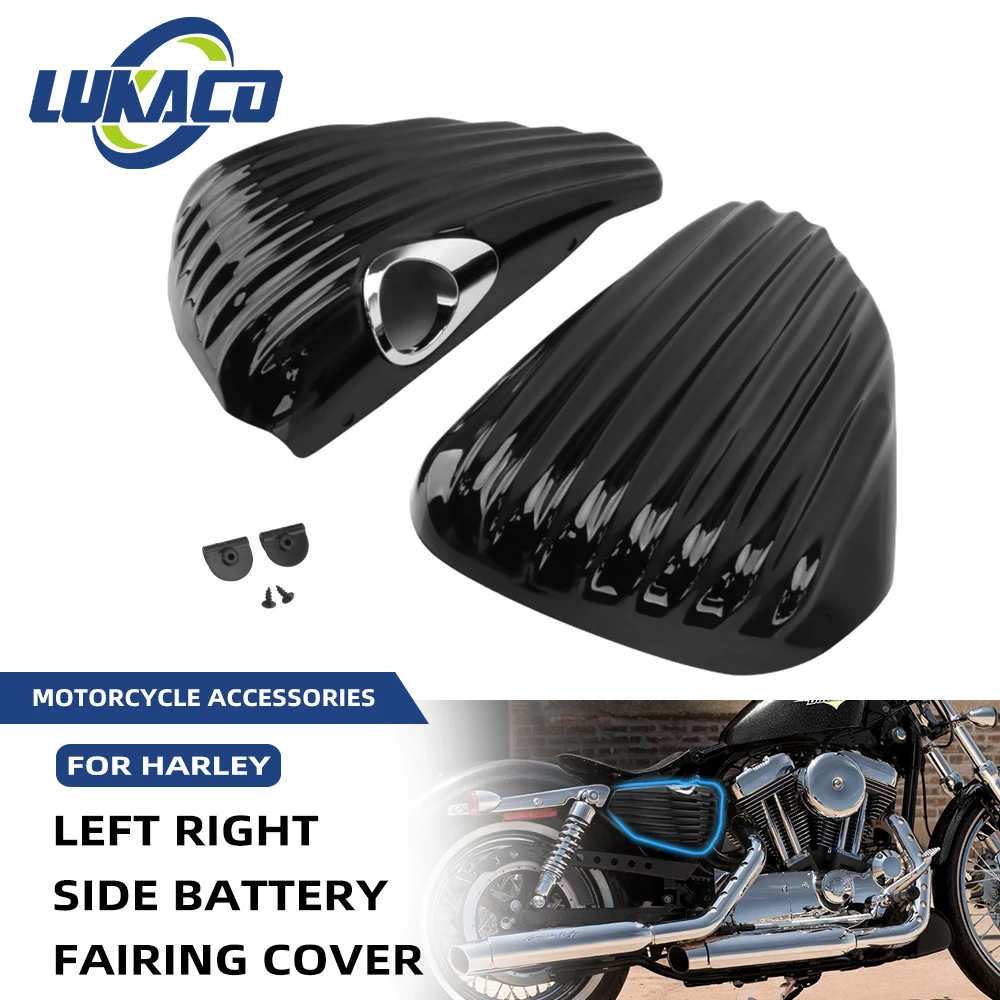 

Left&Right Moto Fairing Battery Cover Guard For Harley Sportster XL1200 XL883 Forty Eight 2004-2013 Motorcycle Accessories