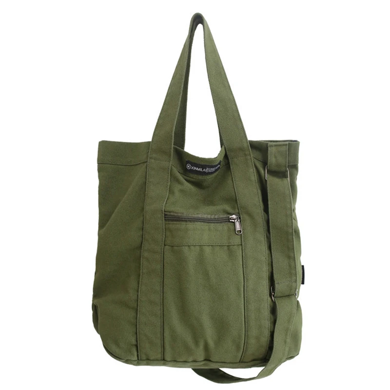 

Модная Холщовая Сумка для женщин и подростков, повседневный вместительный мессенджер для школьных книг и ноутбука, хлопковая уличная сумка на плечо