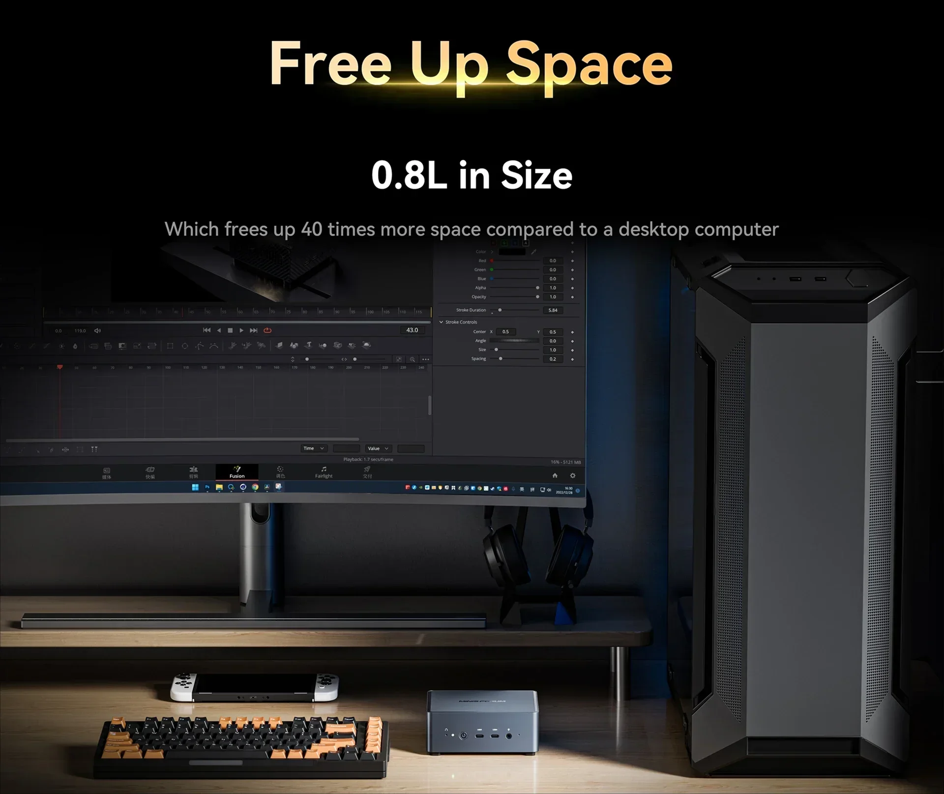 MINISFORUM UM790 Pro Ryzen 9 7940HS Gamer Mini PC Window 11