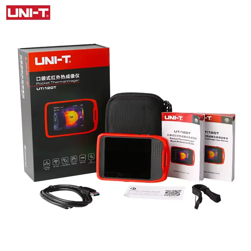 UNI-T UTi120T 포켓형 정전식 터치 열화상 카메라; 회로 기판/모터/파이프 온도 지능형 WIFI 감지 온도계