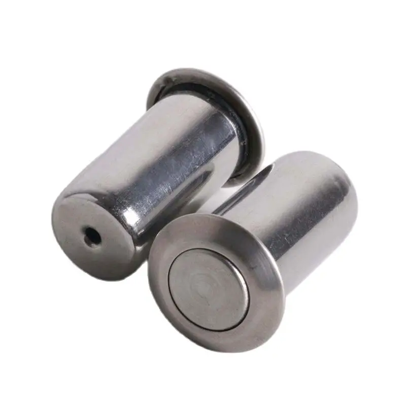 Stainless Steel Dust-proof Cover Tube Invisible Concealed Latch Accessories for Door loquets de porte 1.5cm/ 1.2cm Hole door latch