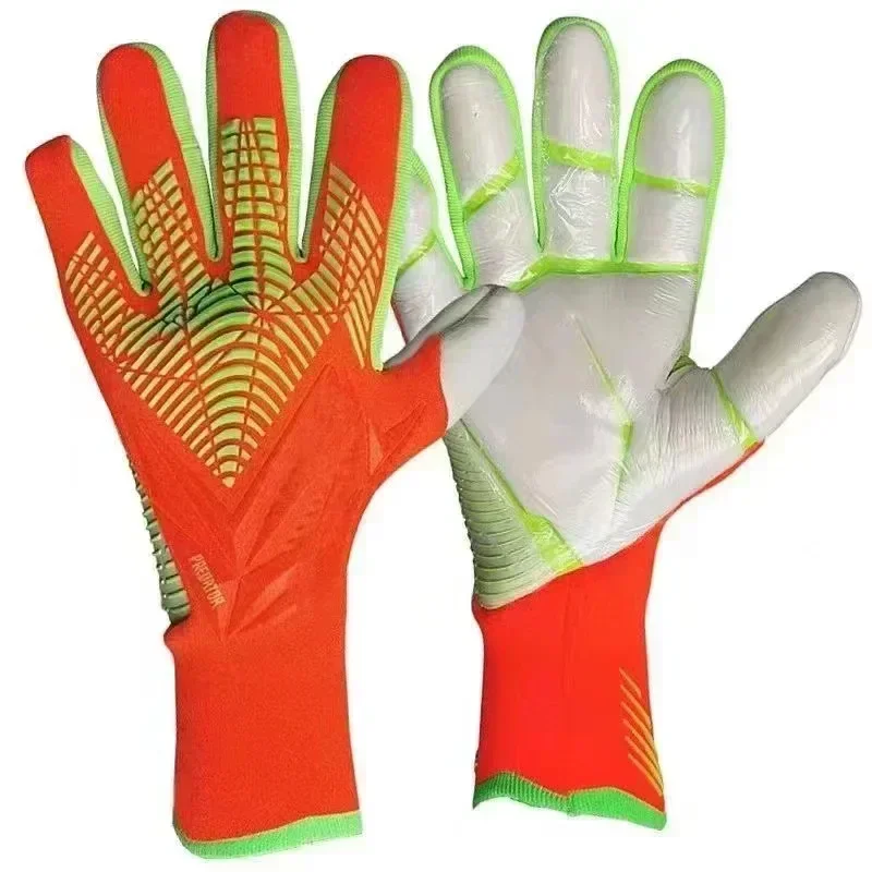 thumbnail image 1 of Guantes de fútbol de portero profesional para adultos y niños, guantes de entrenamiento deportivo de fútbol, antideslizantes, transpirables, con protección para los dedos, 1 of 5