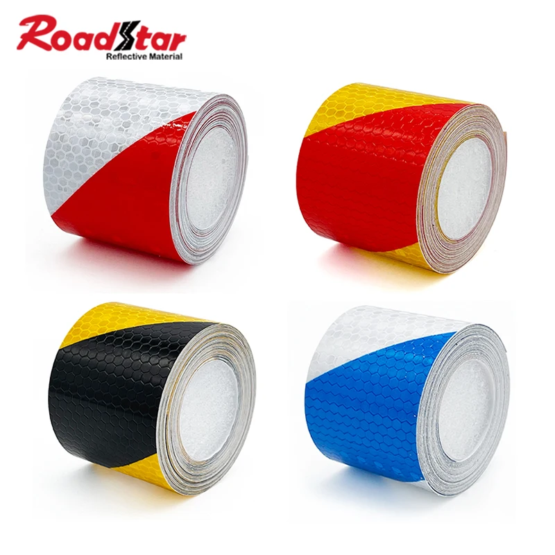 

Roadstar Reflective Car Sticker 5cmX5m Printed Strip Shining Warning Tape with Color Twill Printing for Bike Motorcycle RS-6490P