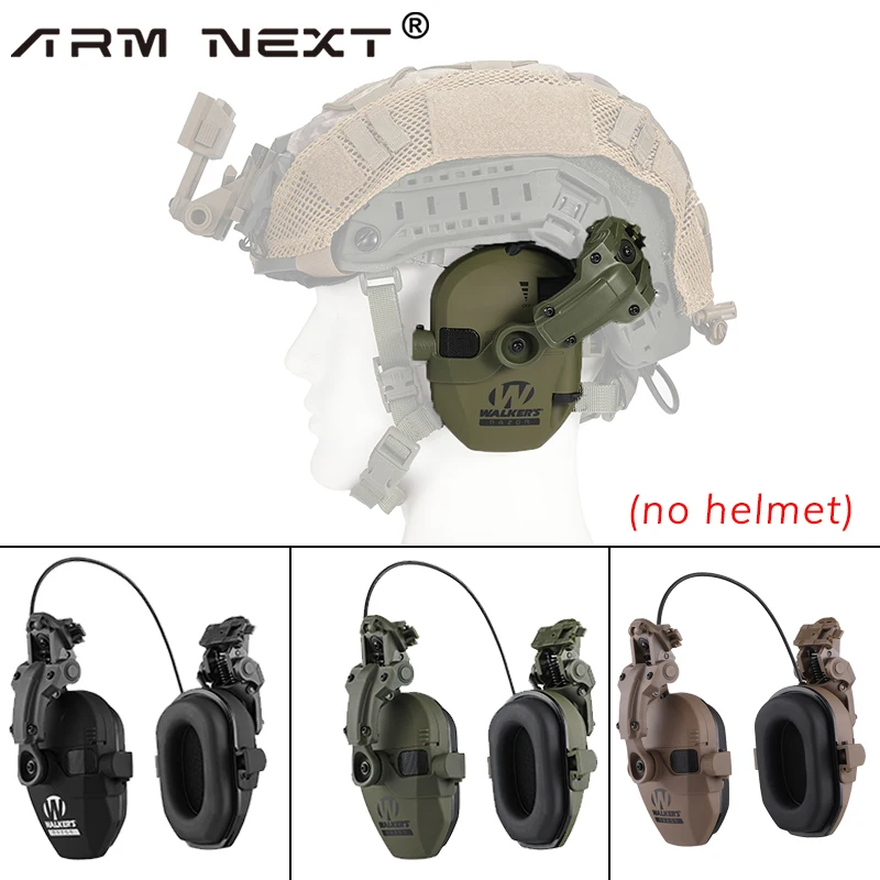 

ARM NEXT Tactical Helmet Headset Active Shooter Earmuffs & ARC Helmet Rail Adapter Military Helmet Headset