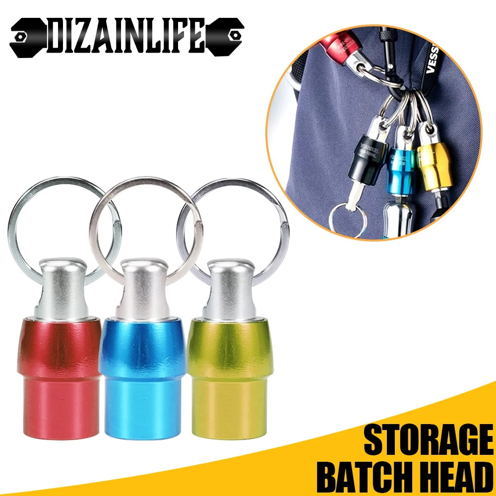 Hex Shank Keychain Extension Bar Screwdriver Bits Holder Quick Release