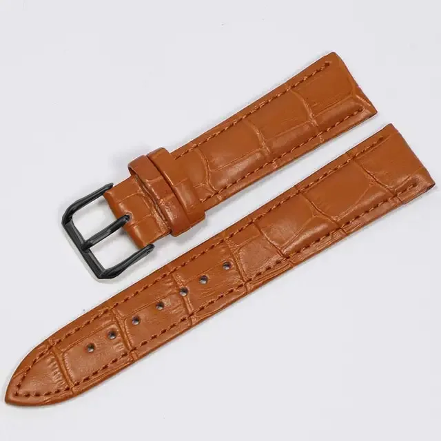 Premium Genuine Leather Watch Band - High-Quality Brown Strap