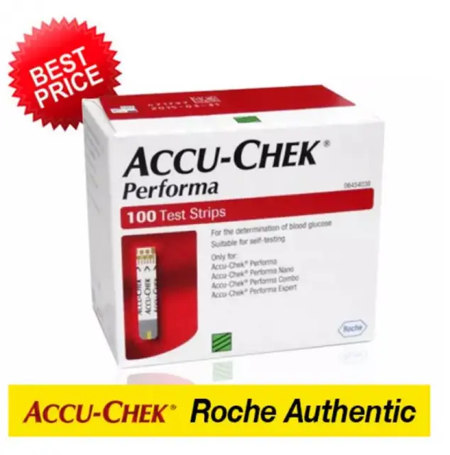 Accu-Chek Performa Blood Glucose Test Strip 100's (Exp:Latest)
