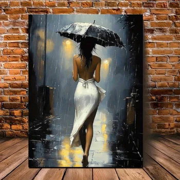 Romantic Rainy Night Canvas 1