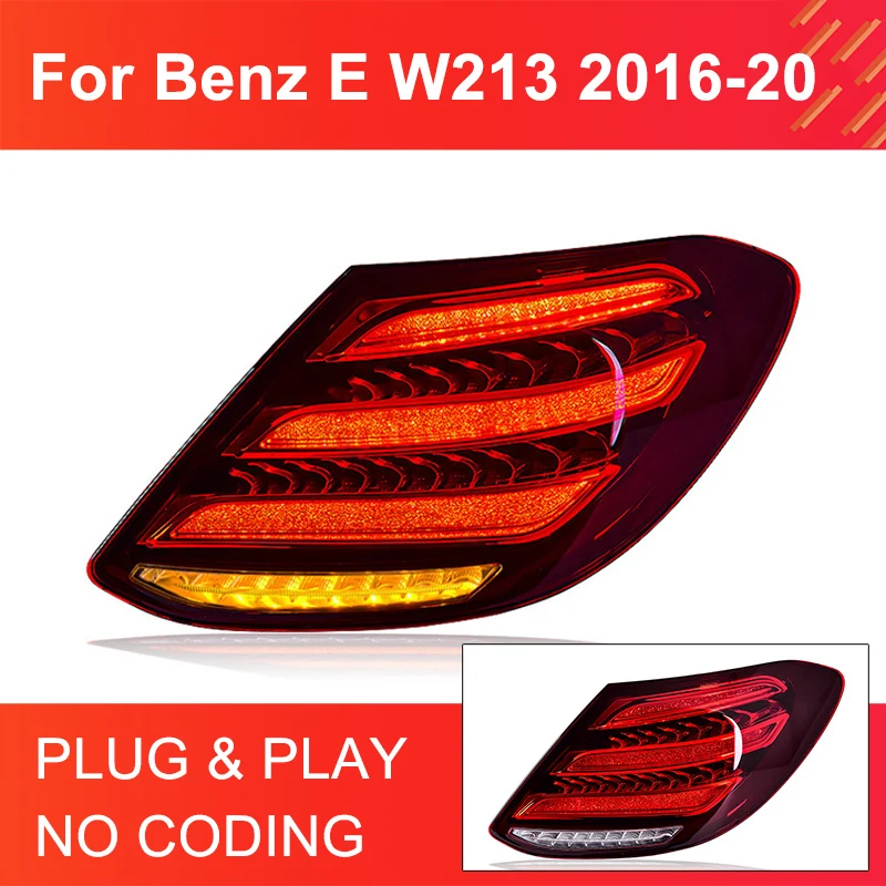 

1 Pair LED Tail Light Assembly for Benz E Class W213 2016-2020 Taillight Plug and Play with LED Dynamic Turning Rear Tail lights