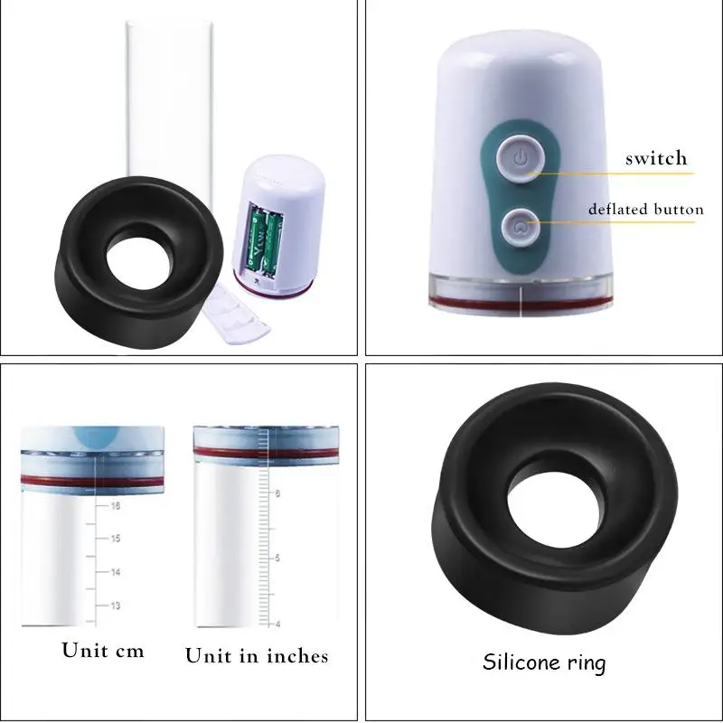 Penis Pump HESEKS Electric Sex Toys for Men Male Masturbator Penis Extender Penile Vacuum Pump Enlargement Enhancer 18+