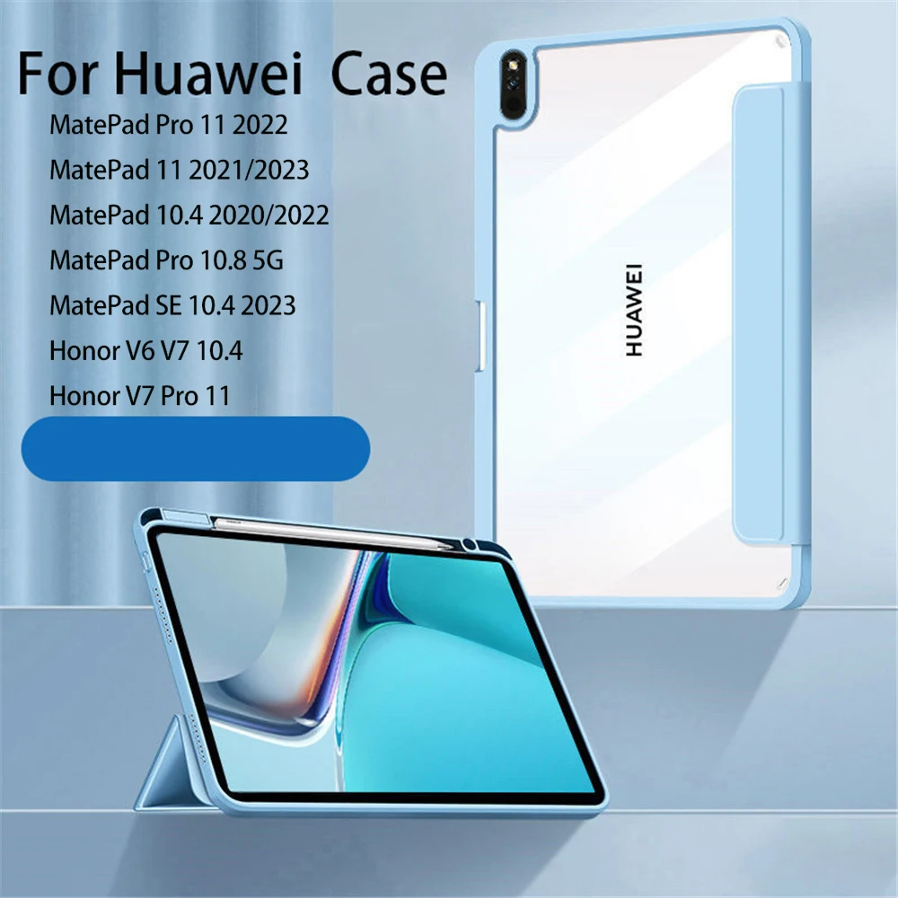 Capa Protetora de Manga com Slot para Caneta Capa Anti-flexão para Huawei Matepad Pro 11 10.8 Honra v7 10.4 2023