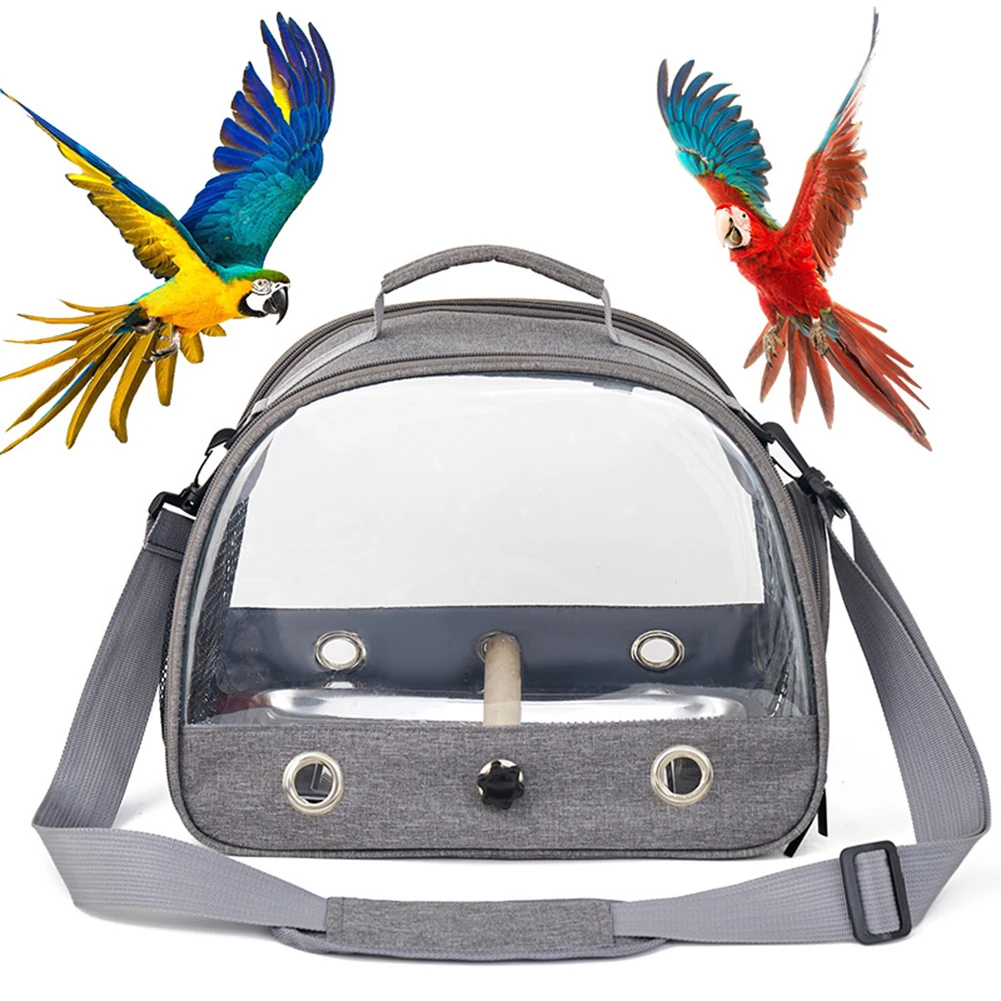 Pet Carrier Bird Carrier With Perch Parakeet Travel Carrier Bag Bird Backpack Travel Cage for Parrot Parakeets Small Pets Supplies