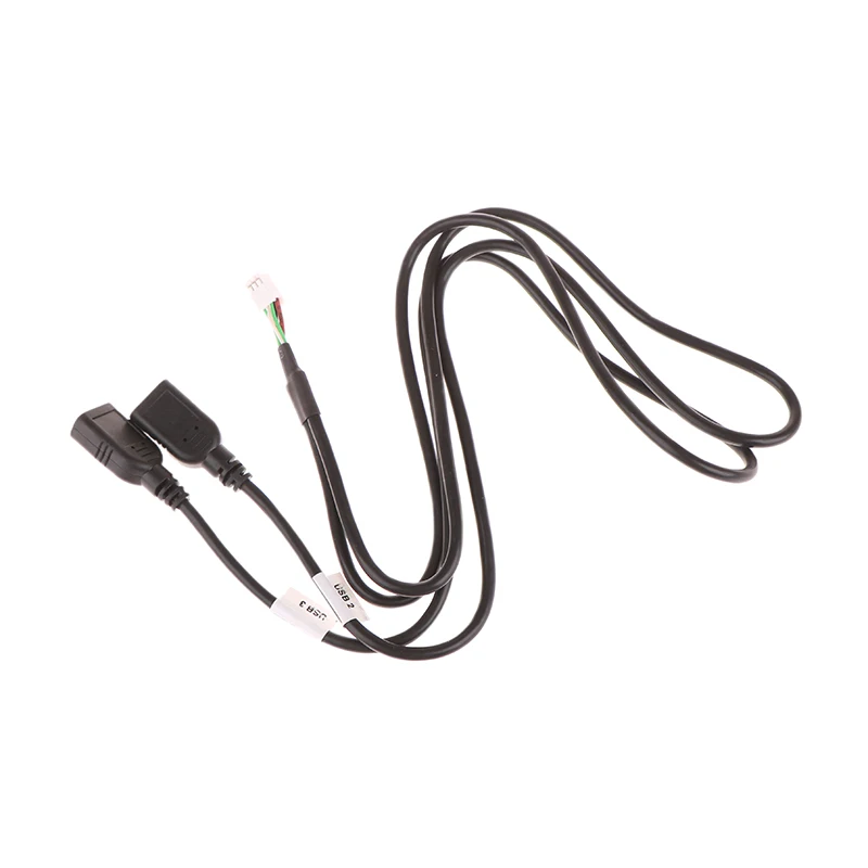

80cm 6 Pin Dual USB Interface Cable Adapter For Android Radio Navigation Multimedia Car Player Wire Harness Plug Connector