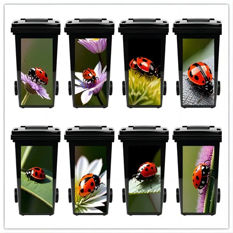 Trash can sticker creative beetle outdoor trash can stickers decorative murals PVC waterproof and oil resistant stickers