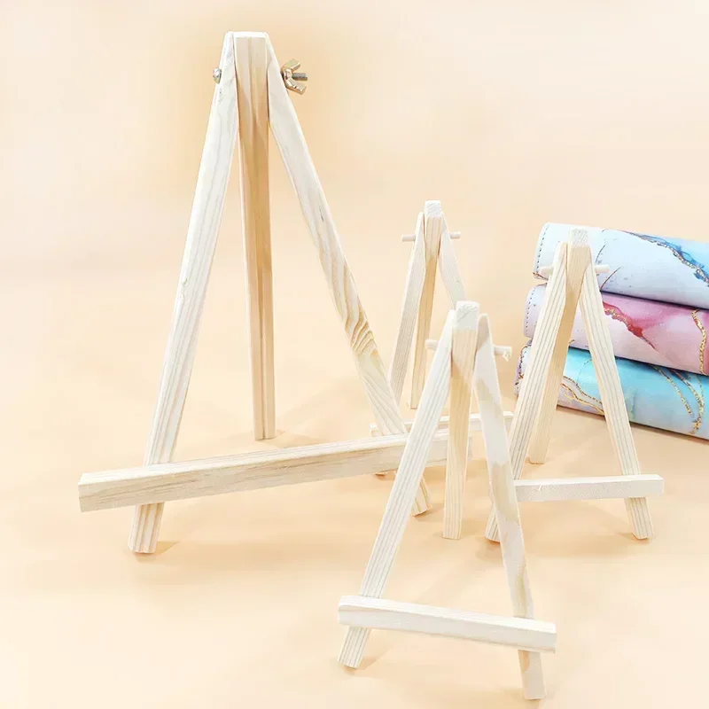 1/5pcs Natural Wood Mini Easel Frame Tripod Display Meeting Wedding Table Name Card Stand Display Holder Children Painting Craft 6