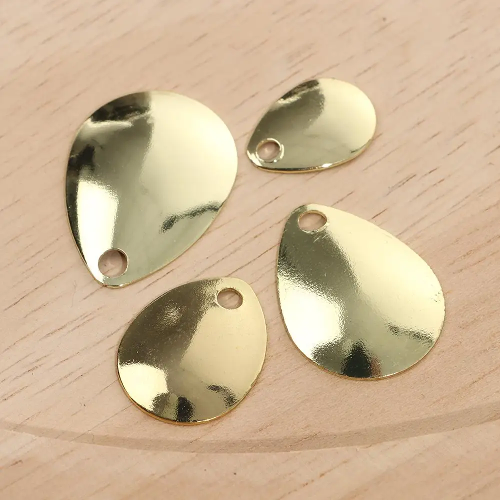 20 Stück Bass Pailletten Glattes Nickel Metall WillowMetal VIB Köderklingen Angeln Attraktor Spinner – Detail 6