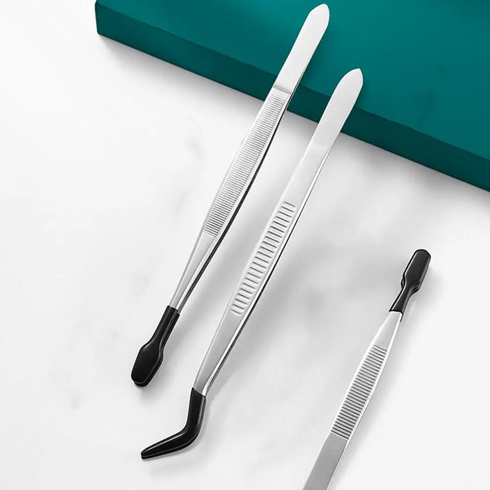 Tweezers Set 2 Pieces Rubber Tips For Jewelry Hobby Industrial Hobby Craft