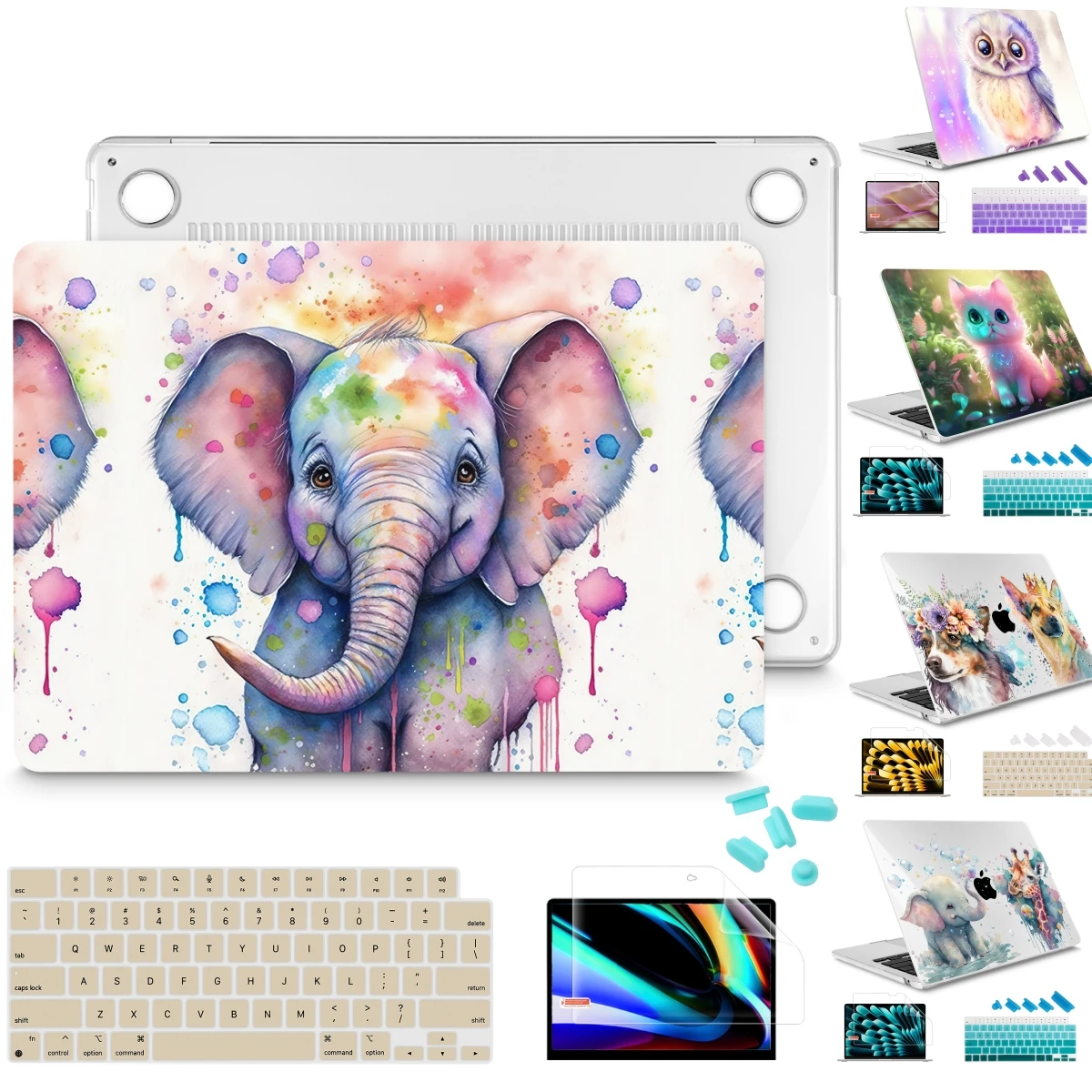 Capa Rígida Cuteness para Macbook m2 m1 2023 Air 15 13 14 16 A2338 A2779 A2941 A2681 A2337 2023 2023 Pro 13 14 16 A2338 A2779 A2780 A2251 A2289 Pro15