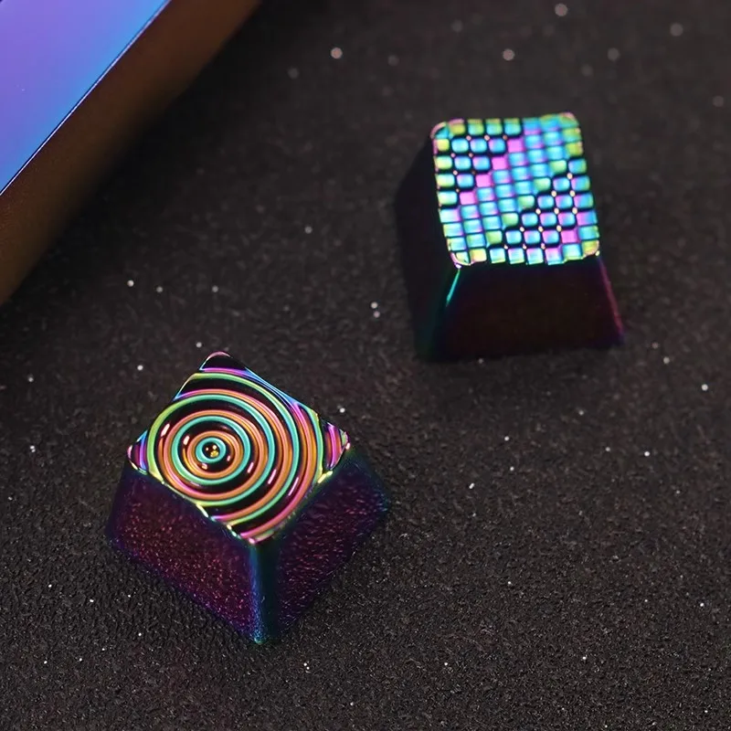 Preço Matrix Água Gota Chroma Silver Artwork Key Cap Zinco Liga de Alumínio Metal Keycap para mx Switch Teclado Mecânico 1