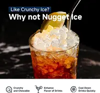 Nugget Makers Countertop, Pebble Maker Machine with 34lbs/24H Soft , Self-Cleaning Sonic Ice Maker with Ice Scoop&Bas 2