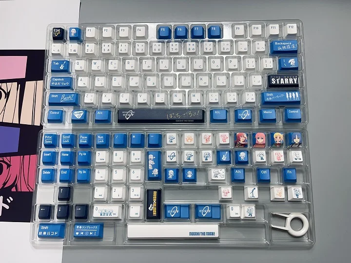 Bocchi-conjunto de 138 Teclas Teclas The Rock Yamada Ryo Pbt Altura Cereja para Interruptor mx Presente Faça Você Mesmo Jogo de Teclado Mecânico - Imagem 3