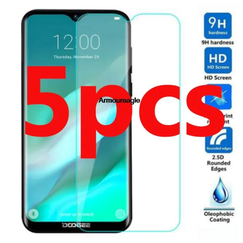 5 Pz Vetro Temperato Per Doogee X90 X90L X60 X60L X100 X11 Y7 S97 X96 Pro Bl5000 Lite Pellicola Protettiva Lcd Screen Protector Cover