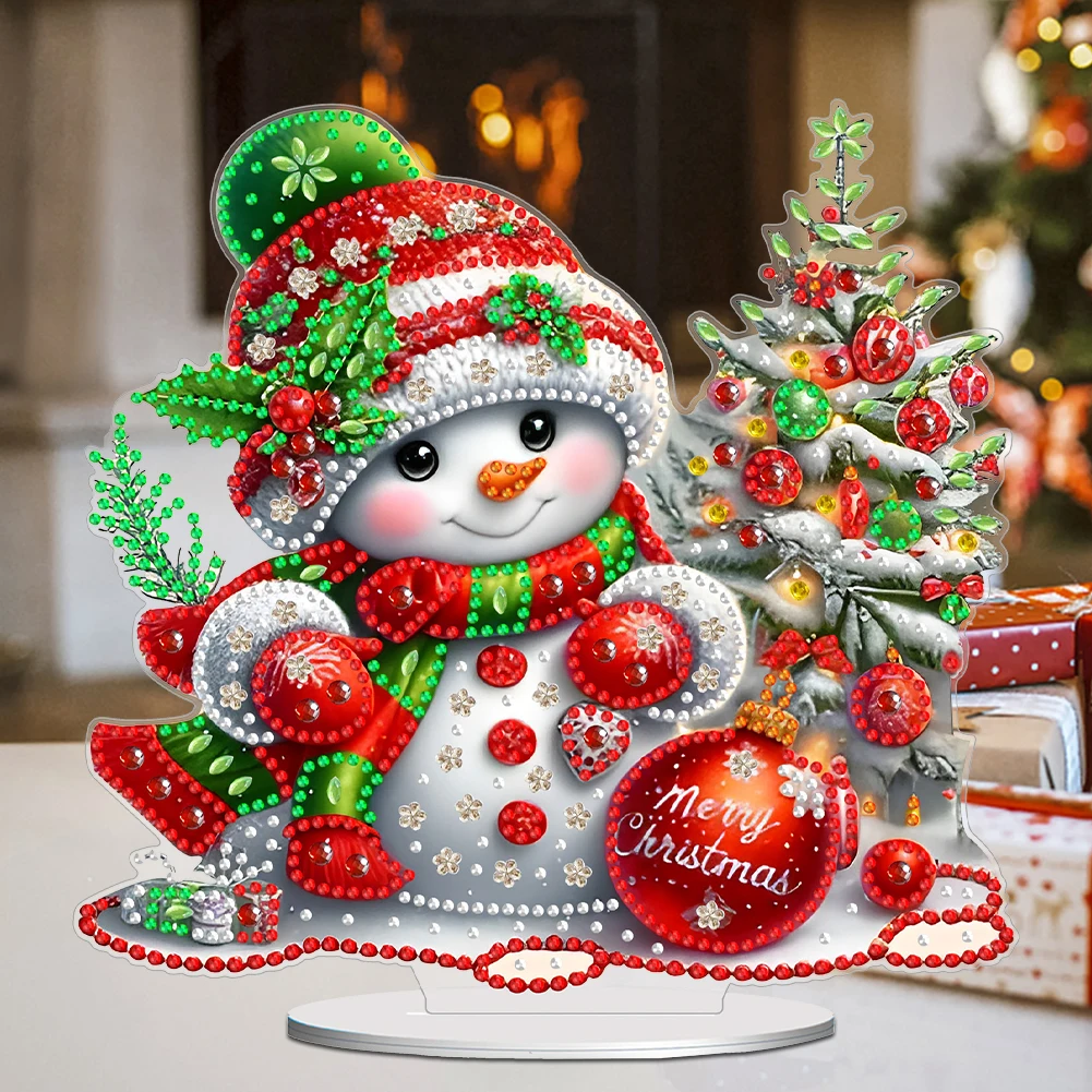 Christmas Snowman Diamond Painting Tabletop Ornament Kit