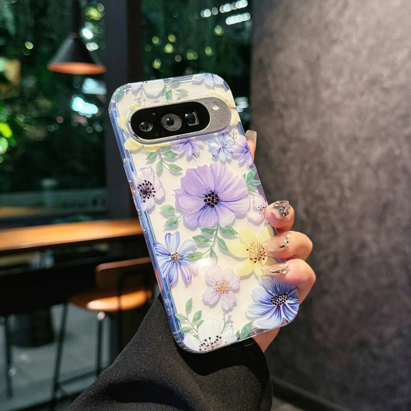 Serect Garden Flower Series Colorful Phone Case - Hard Acrylic Clear Protective Back Cover Bumper