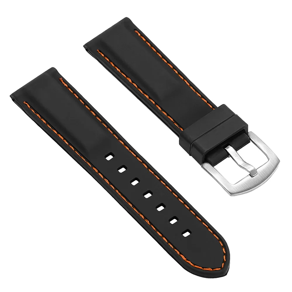 Silicone Rubber Watch Strap - Soft and Comfortable Replacement Band